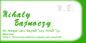 mihaly bajnoczy business card